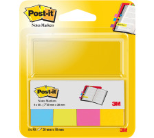 POST-IT Page Marker 20x38mm Ultra couleurs 4x50 bandes, 670-4U
