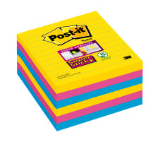 POST-IT XL-Notes Rio 101x101mm 3 couleurs 6x90 flls., 675SS6RIO