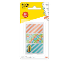 POST-IT Index Geo Collect. 23,8x43,2mm orange, bleu 60 Index, 682-GEO3