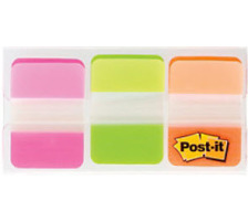 POST-IT Index Strong 25,4x38mm 3-couleur/3x22 tabs, 686-PGO