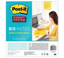 POST-IT Super Sticky Big Notes jaune, 30 feuilles 279x279mm, BN11-EU