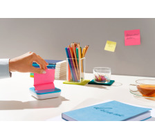 POST-IT Super Sticky Z-Notes 76x76mm Dispenser 4 coul. 8x90 flls., VAL-8BP