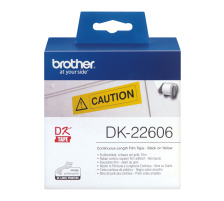 PTOUCH Endlos-Etiketten 62mmx15.24m QL-500/550 Film gelb Rolle, DK-22606