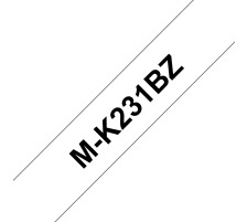 PTOUCH Band,nicht lam. schwarz/weiss zu PT-65/75/85/110 12mm/8m, MK-231BZ