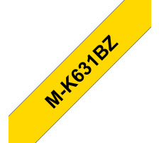 PTOUCH Band, nicht lam. schwarz/gelb zu PT-65/75/85/110 8m x 12 mm, MK-631BZ