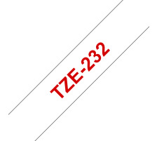 PTOUCH Band, laminiert rot/weiss PT-1280VP 12 mm, TZe-232