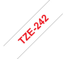 PTOUCH Band, laminiert rot/weiss PT-2450DX 18 mm, TZe-242