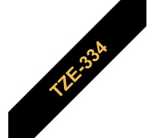PTOUCH Band, laminiert gold/schwarz PT-1280VP 12 mm, TZe-334