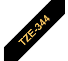 PTOUCH Band, laminiert gold/schwarz PT-2450DX 18 mm, TZe-344