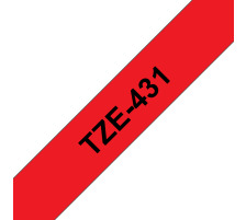 PTOUCH Band, laminiert schwarz/rot PT-1280VP 12 mm, TZe-431