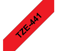 PTOUCH Band, laminiert schwarz/rot PT-2450DX 18 mm, TZe-441