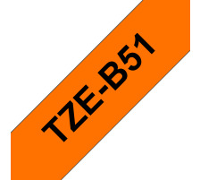PTOUCH Band, lam.,fluor. schw./orange PT-540 24 mm, TZe-B51
