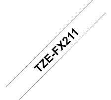 PTOUCH Flexitape lamin noir/blanc pour PT-550 6 mm, TZe-FX211