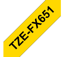 PTOUCH Flexitape lamin noir/jaune pour PT-550 24 mm, TZe-FX651