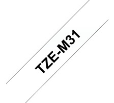 PTOUCH Band, lam. schwarz/klar-matt PT-300 12 mm, TZe-M31