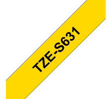 PTOUCH Band, strong/adh. schwarz/gelb PT-300 12 mm, TZe-S631