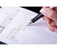 RHODIA Dot Pad noir A5 cadre 80 feuilles, 16559