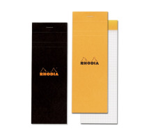 RHODIA Bloc notes noir 74x210mm quadrill 80 feuilles, 82009