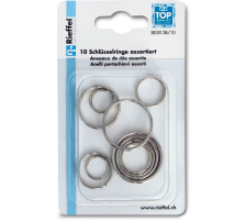 RIEFFEL Schlüsselringe ass. 10 Stück, 8050SB/10
