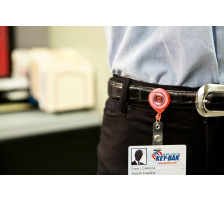 RIEFFEL Badge holder rouge, KB MBID