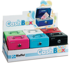 RIEFFEL Geldkassette 12,5x9,5x6cm farbig ass., KIKASTV12