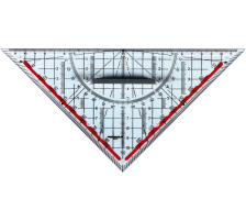 RUMOLD Equerre  dessin 22cm technique, duo color/transp., 10151