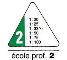 RUMOLD Rgle triangulaire 30cm blanc, 150/2/30