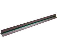 RUMOLD Alu Dreikantmassstab 30cm farbige Hohlkehlen, 195/1/30