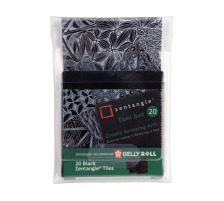SAKURA Zentangle Tiles 20 Stck schwarz, Z20TBGB
