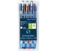SCHNEIDER Kugelschreiber Slider Memo XB assortiert, Etui 3 Stck, 150293