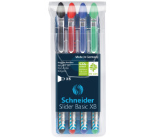 SCHNEIDER Kugelschreiber Slider XB assortiert, Etui 4 Stck, 151294
