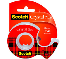 SCOTCH Crystal Tape 600 19mmx15m mit Abroller, 6-1915D