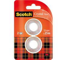 SCOTCH Crystal Tape 19mmx7,5m cristalline 2 rouleaux, 6-1975R2
