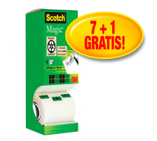 SCOTCH Magic Tape Bote 810 19mmx33m invisible 8 rouleaux, 8-1933R8