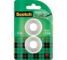 SCOTCH Magic Tape 810 19mmx7,5m transparent 2 rouleaux, 8-1975R2