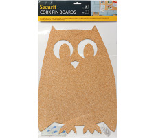 SECURIT Tableau Craie OWL brun 40.7x30x0.5cm, CB-OWL
