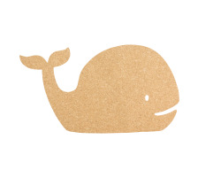 SECURIT Tableau Craie WHALE brun 27.9x49.3x0.5cm, CB-WHALE