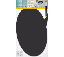 SECURIT Tableau Craie BUBBLE noir 27.3x47x0.3cm, FB-BUBBLE