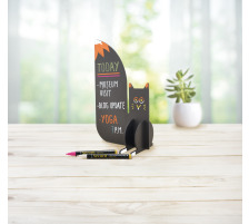 SECURIT Kreidetafel SQUIRREL schwarz 23.5x14.1x7.8cm, T3D-SQUIR