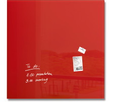 SIGEL Glass Aimantboard rouge 1000x1000x15mm, GL202