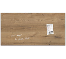 SIGEL Glass Aimantboard Natural-Wood 910x460x15mm, GL258