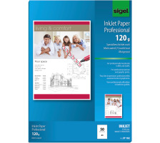 SIGEL InkJet Paper A4 120g,matt, blanc 50 feuilles, IP182