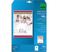 SIGEL InkJet Paper A4 160g,matt, blanc 25 feuilles, IP186