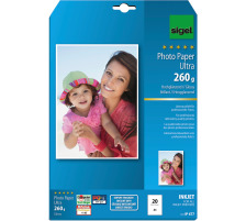 SIGEL InkJet Photo Paper A4 260g,glossy, blanc 20 feuilles, IP677