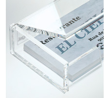 SIGEL Box cartes de visite transp. 98x68x29mm, 80 cartes, VA112