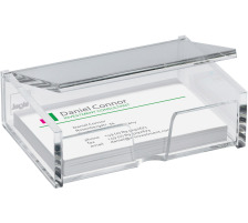 SIGEL Box cartes de visite transp. 98x68x29mm, 80 cartes, VA112