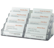 SIGEL Display cartes de visite transp. 8 comp., 560 cartes, VA138