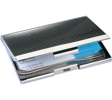 SIGEL Etui cartes visite 62x95mm chrome -20 cartes, VZ130