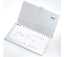 SIGEL Etui cartes visite 63x92mm Alu -15 cartes, VZ135