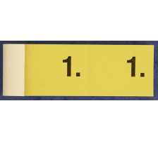 SIMPLEX Bloc de vestiaire N. 1-100 jaune 100 feuilles, 13071
